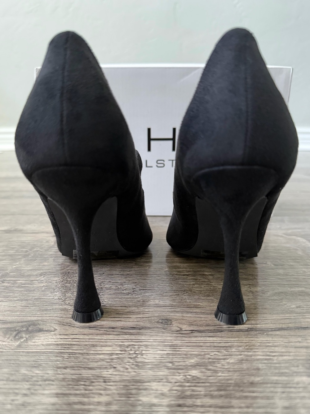 H Halston Womens Sicily Black Mary Jane Pumps Size 6.5 Whimsigoth Pointed Toe - Picture 6 of 11